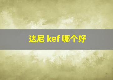 达尼 kef 哪个好